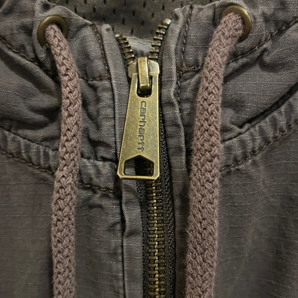 Carhartt El Paso Utility Jacket Hooded Field Coat Cinched Waist Grey- Size XL - Picture 8 of 12